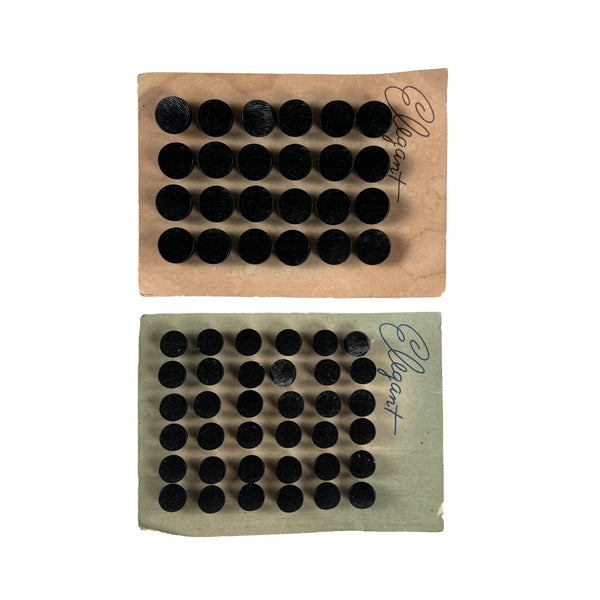 Cardboards of Black Vintage Buttons by Elegant Paris.