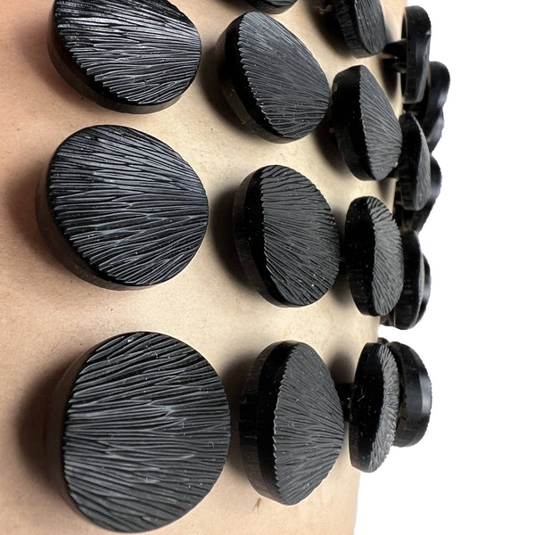 Detail of Black Vintage Buttons by Elegant Paris.